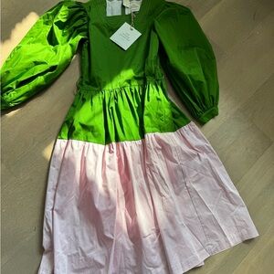 Charming Kids Formal Dress in Green and Pink